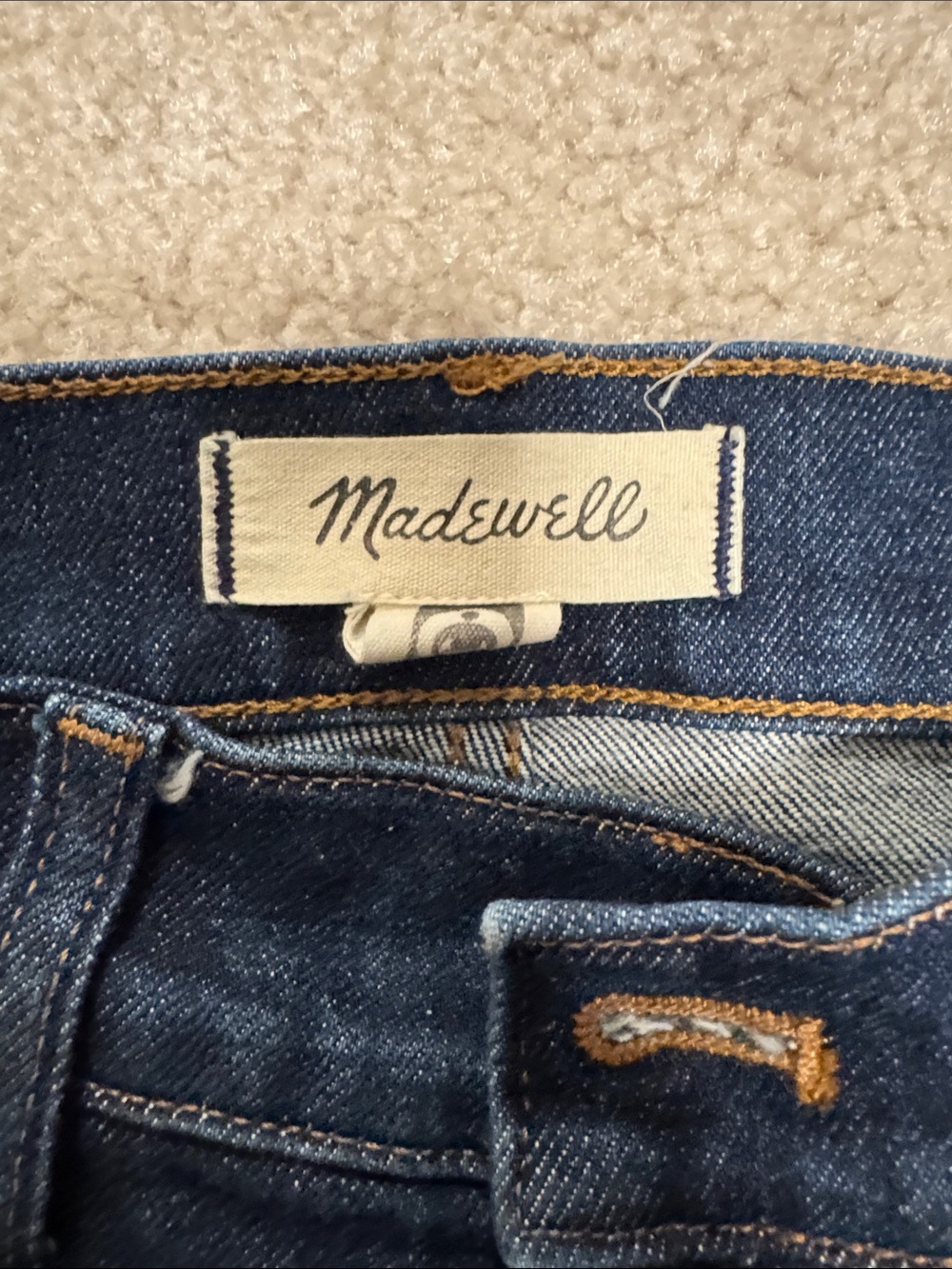 Madewell Women's Dark Indigo Straight Leg Jeans - Picture 3 of 4